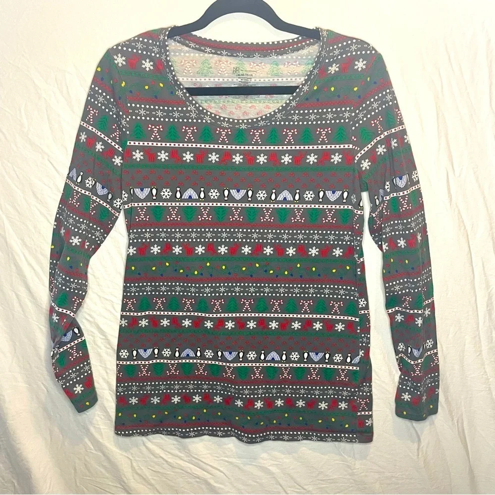 No Boundaries XL Juniors 15/17 Grey Winter Long Sleeve Sleep Shirt PRELOVED